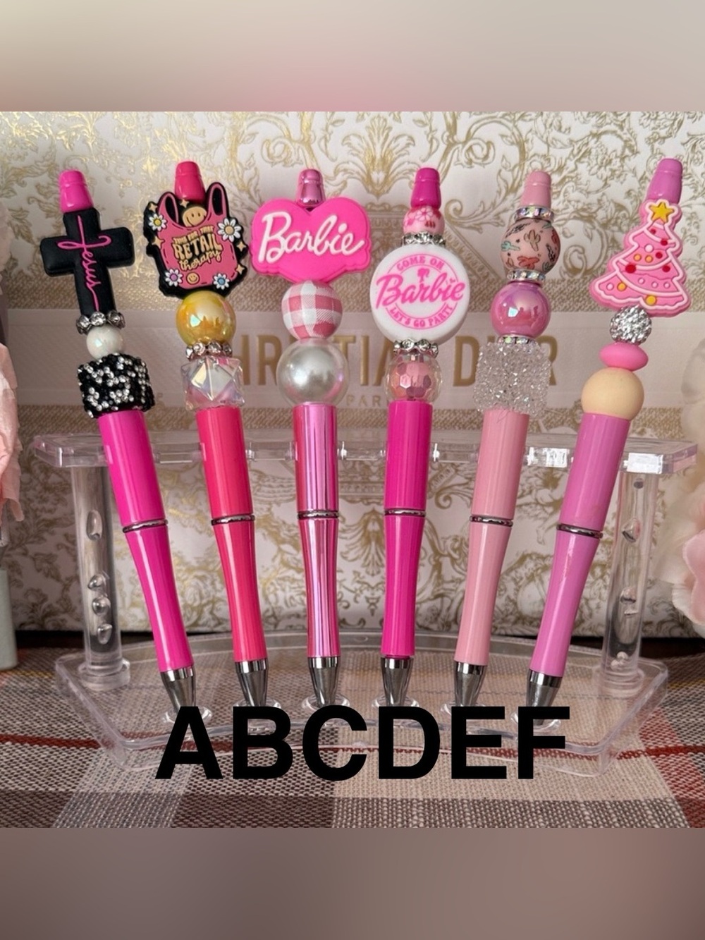 One New Handmade Pink Rhinestone Custom Pen - Picture 3 of 3